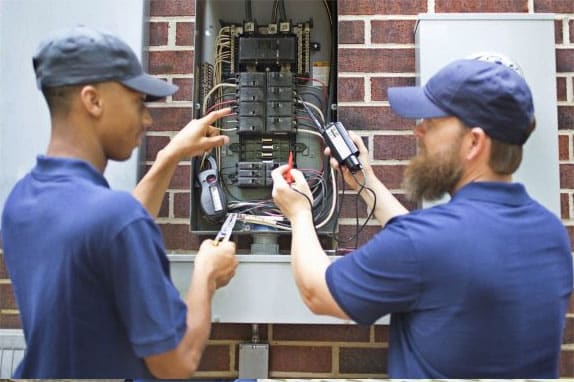 Electricians Repairing Home Breaker Box | Plumbing and Electrical Contractors